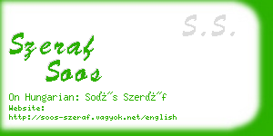 szeraf soos business card